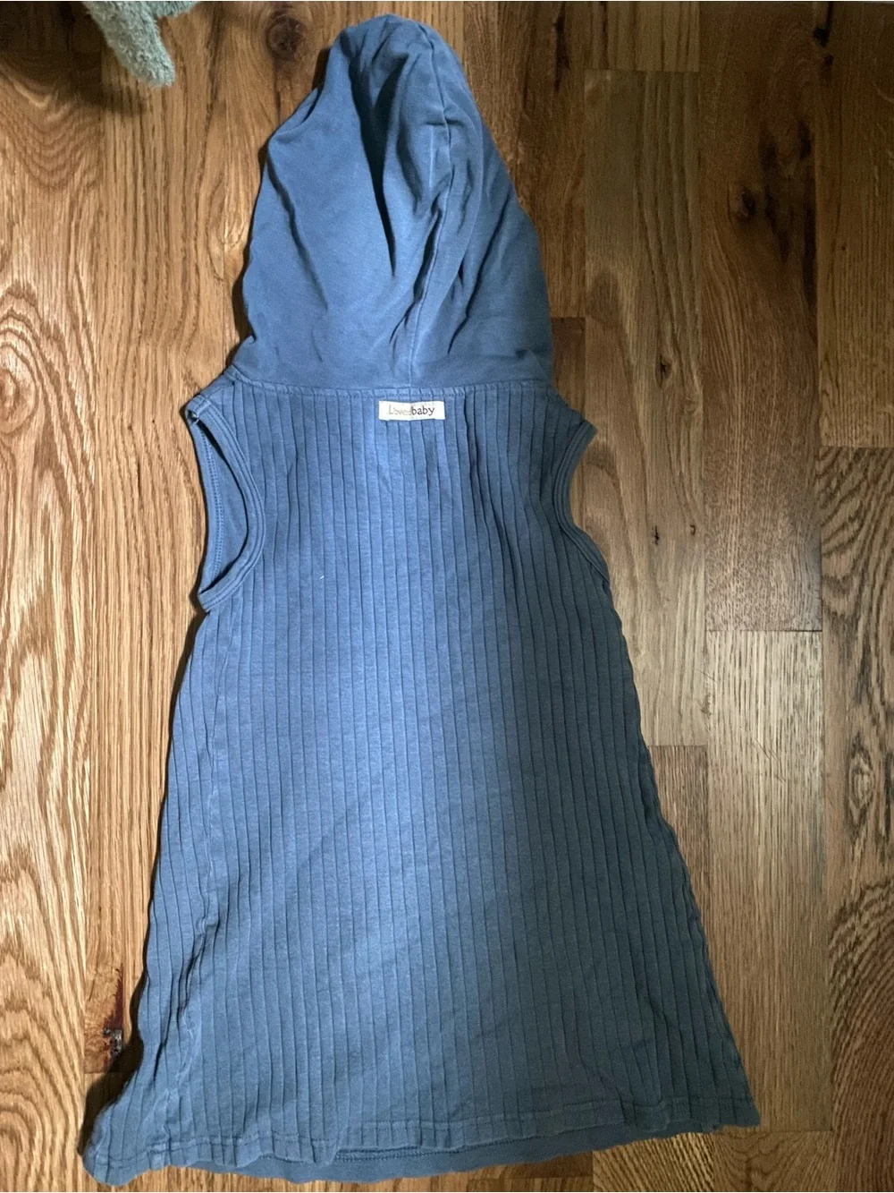 Girl’ Sleeveless Hooded Swim Coverup or Dress with Front Pocket - Slate Blue